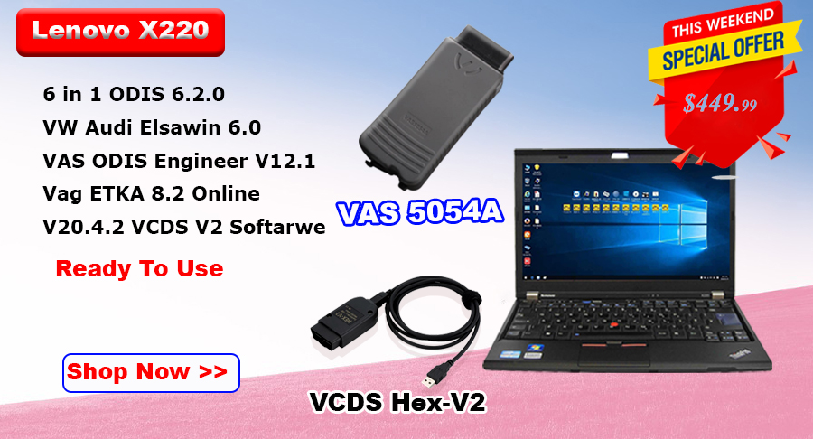 VAS5054A VCDS V2& Lenovo X220 installed Odis Software